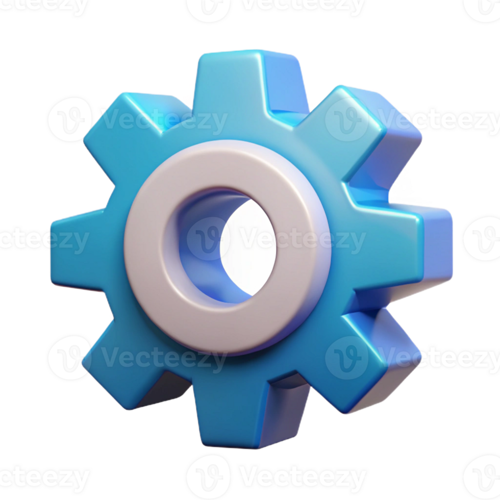 memorable artistic Symmetrical gear with geometric teeth. Flat color. FORMAT with Scalable Design. flawless png