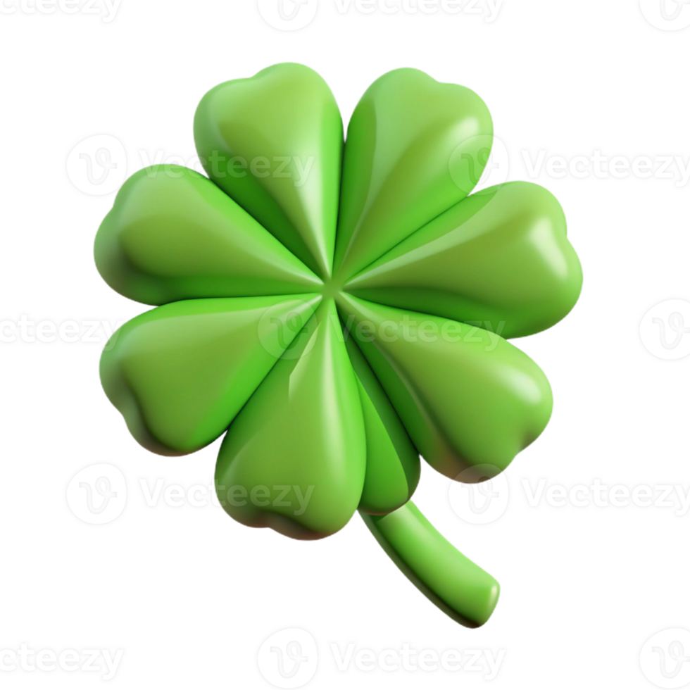 remarkable art deco Clean lines, symmetrical rendering of a four-leaf clover. Flat color, minimal design with Scalable Design. high resolution png