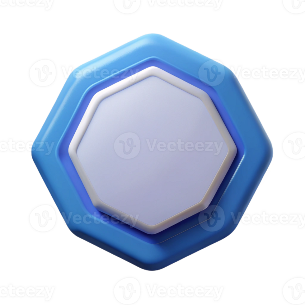 nostalgic striking Octagonal badge with circle, crisp edges, minimal design, flat color with Scalable Design. elite png
