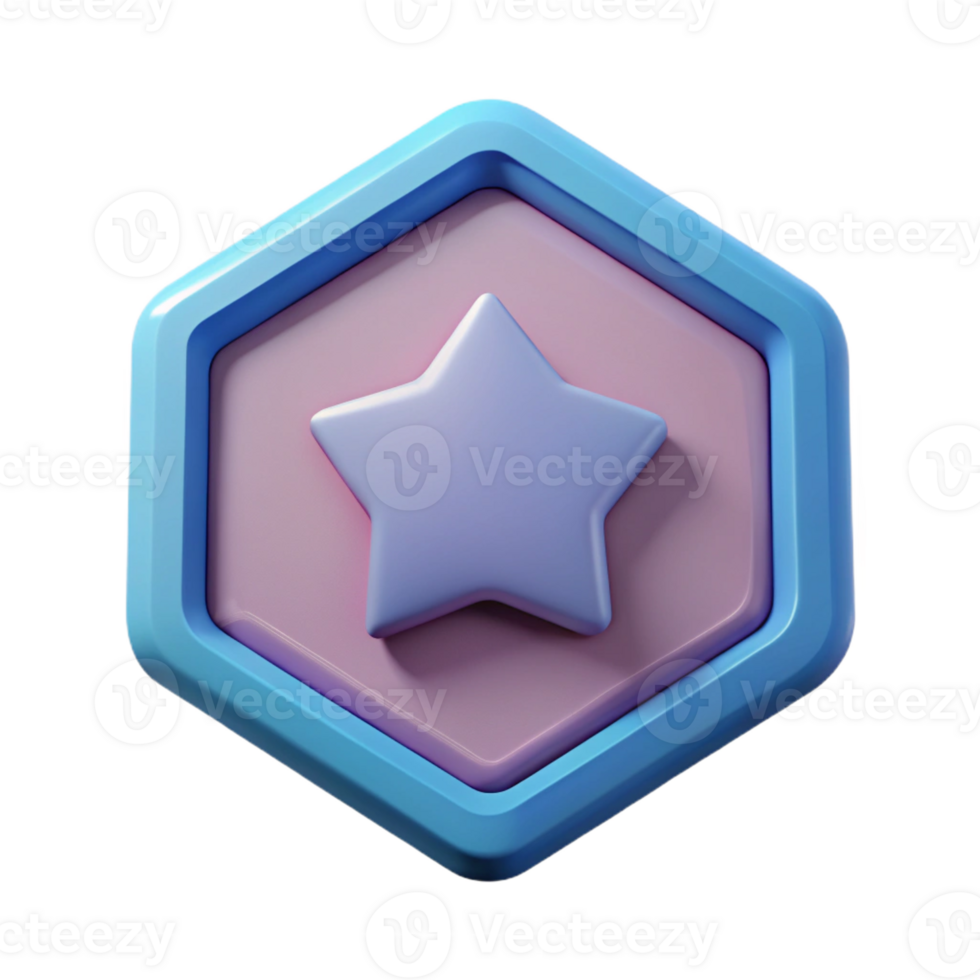 mesmerizing mid-century Pentagon badge, crisp edges, flat color, minimal design, with Scalable Design. expertly shot png