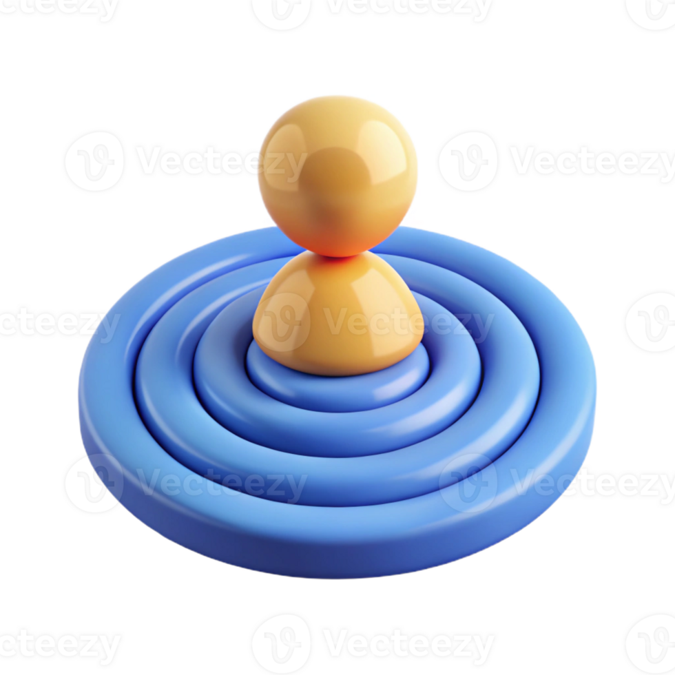 picturesque distinctive Character formed by a series of concentric circles. Minimal design, flat color with Scalable Design. png