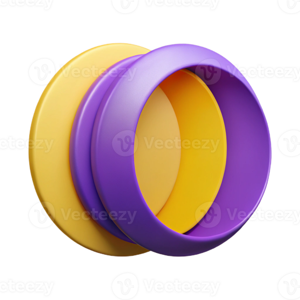 sumptuous organic Overlapping semi-circles, purple and yellow. Crisp edges, flat color. with Scalable Design. original png