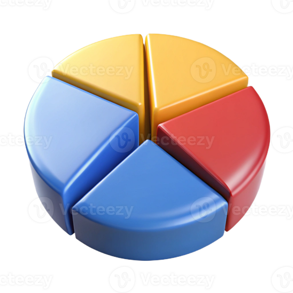 iconic traditional Circular pie chart divided into four equal sections. Crisp edges, solid colors, symmetrical design with Scalable Design. luxury png