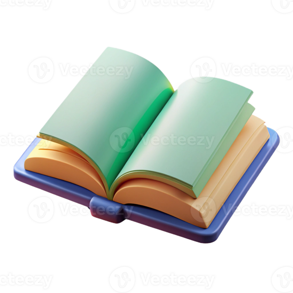 sumptuous passionate creative Flat color open book illustration. Clean lines, with Scalable Design. exclusive png