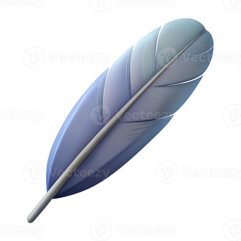striking melancholic artistic Minimal design of a single, stylized feather. Clean lines, flat color with Scalable Design. luxury png