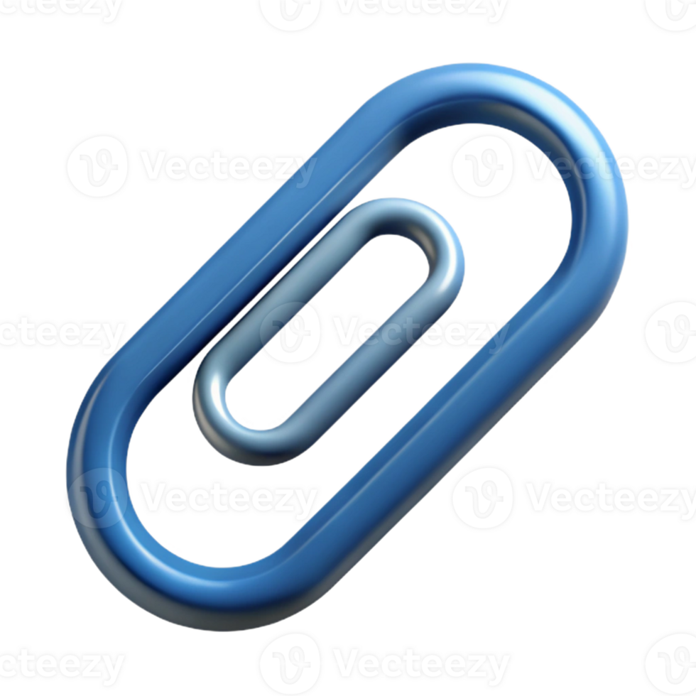 playful immaculate Paperclip icon. Bent wire shape. Single-weight stroke, flat color with Scalable Design. premium png