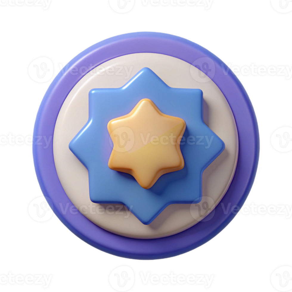 impressive mid-century Circular badge, abstract symmetrical shape. Crisp edges, minimal, flat color with Scalable Design. ultra HD png