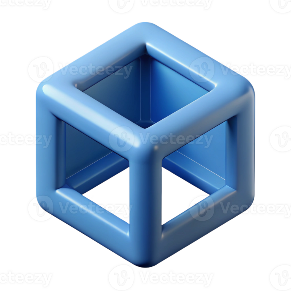 radiant unforgettable Geometric symbol of structure. Cube. Clean lines, scalable design, flat color with Scalable Design. png