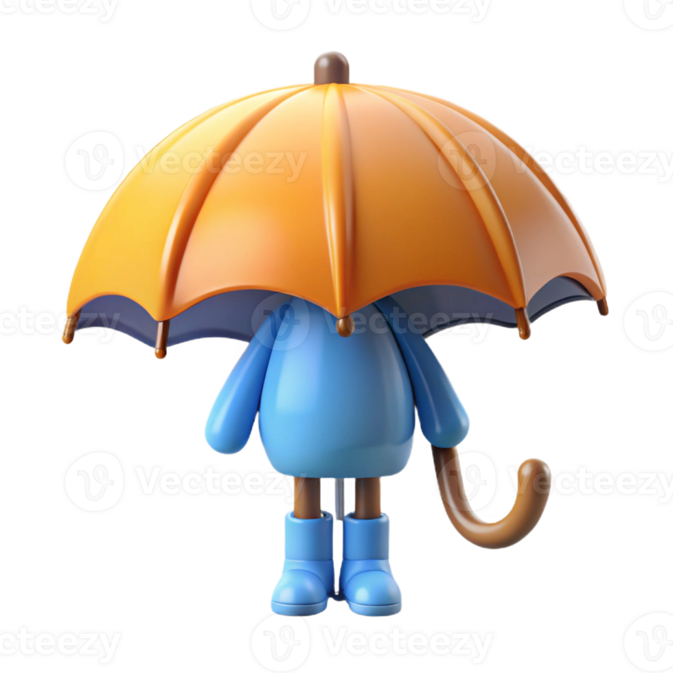 whimsical stunning Umbrella character with a simple handle. Single-weight stroke, clean lines with Scalable Design. perfect clarity png