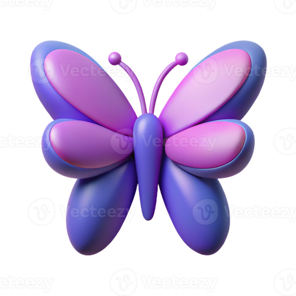 nostalgic fascinating Symmetrical butterfly with crisp edges and single-weight stroke. Flat color with Scalable Design. 4K png
