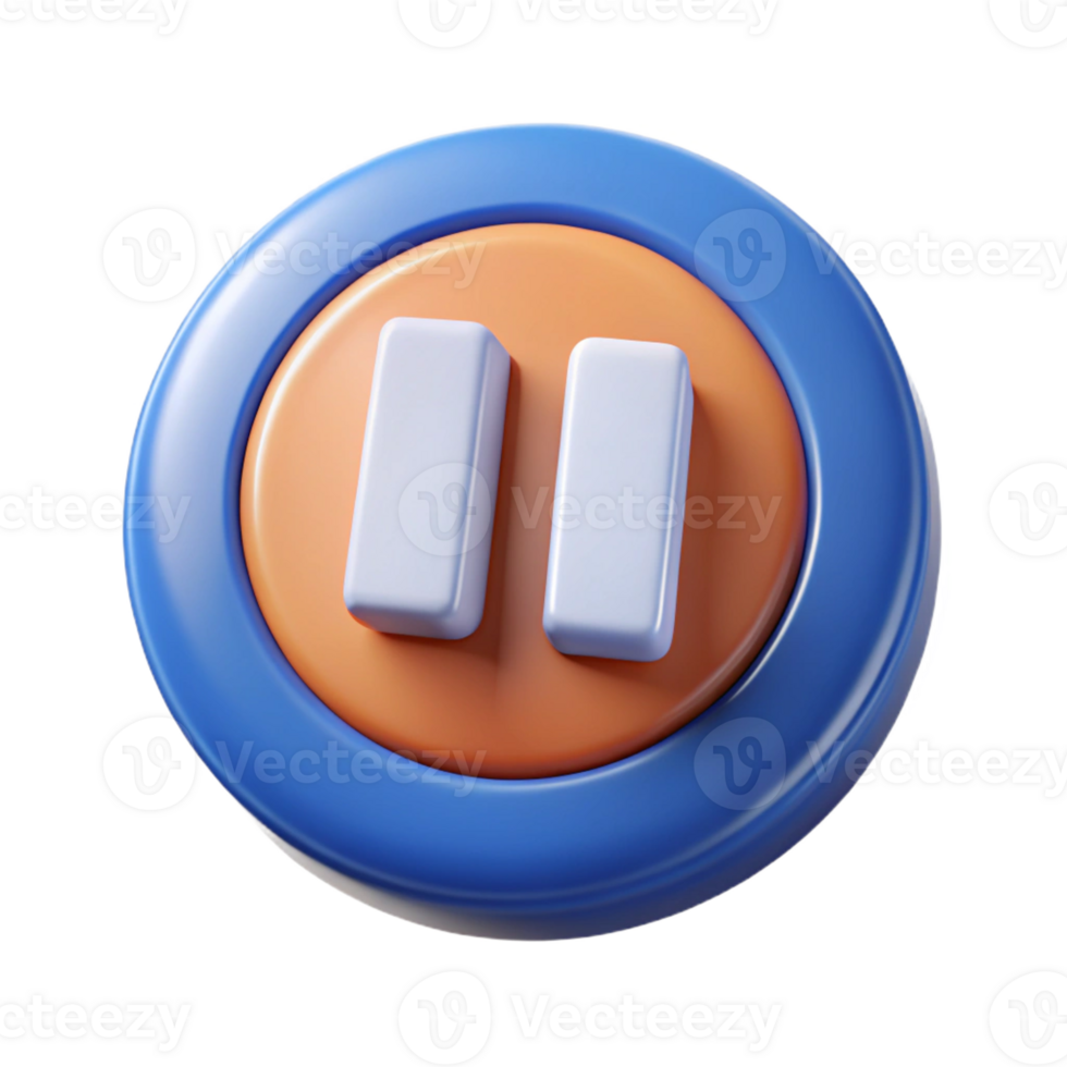vibrant romantic geometric A symmetrical pause button icon. Crisp edges, single-weight stroke, with Scalable Design. fine detail png