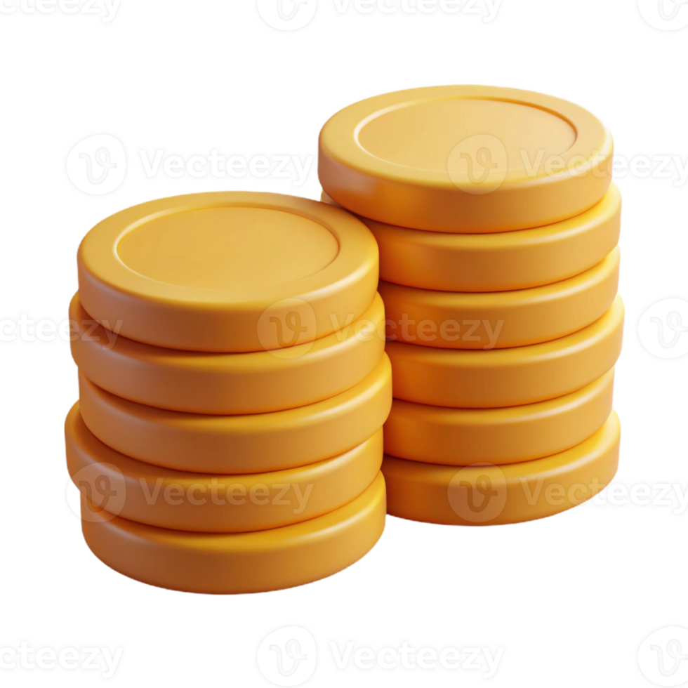 splendid urban A stack of coins representing finance. Crisp edges, scalable, flat color with Scalable Design. artisan png