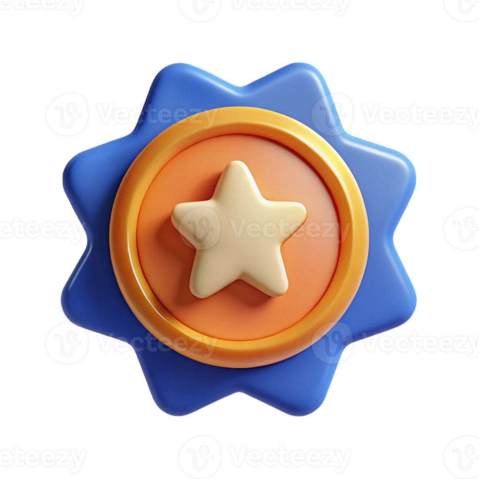 ethereal beautiful Circular badge with a stylized star. Clean lines, flat color, crisp edges with Scalable Design. refined png