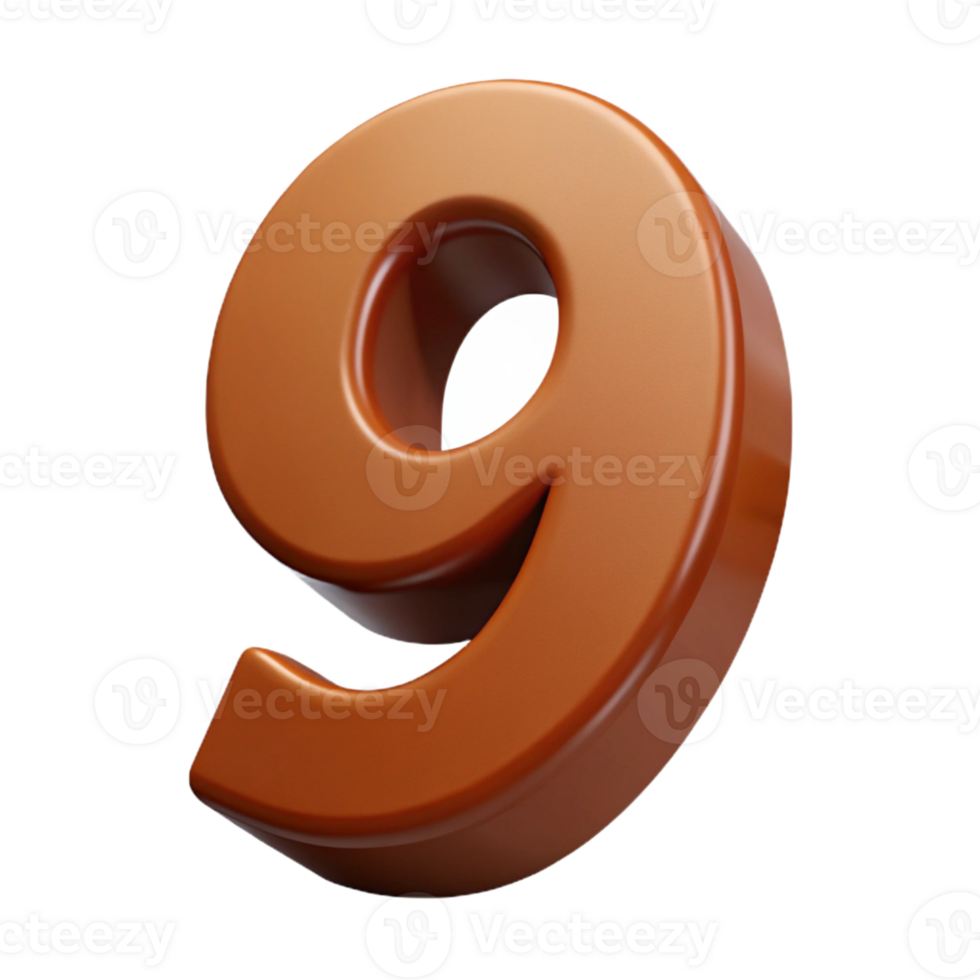 sought-after geometric Minimal, crisp edges numeral in brown. Geometric, with Scalable Design. genuine png