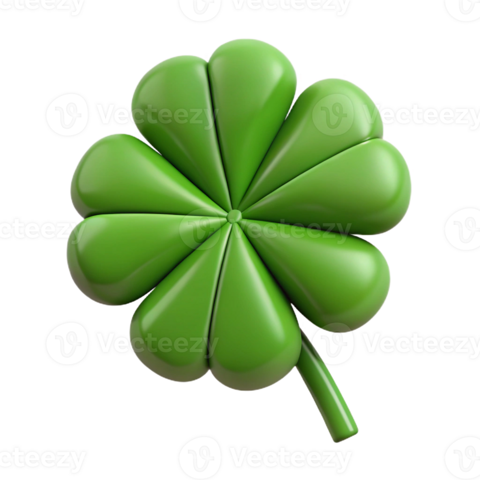 remarkable creative Symmetrical four-leaf clover. Sharp edges, minimal, flat color with Scalable Design. 8K png