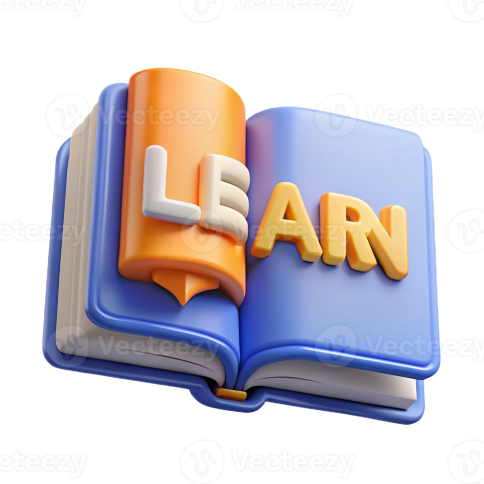 radiant vintage Minimal, scalable LEARN in a book icon. Crisp edges with Scalable Design. professional png