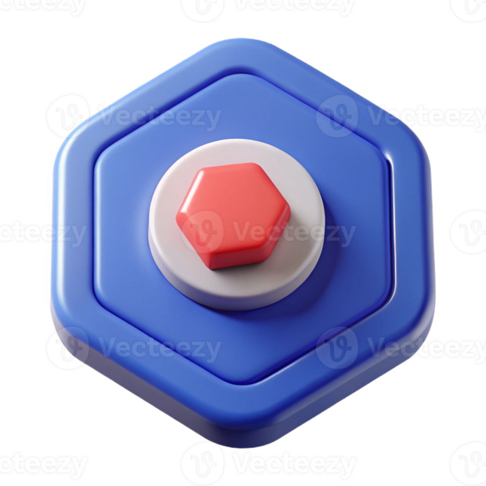 serene reflective abstract Stop button icon. Geometric, flat color, clean lines. Single-weight stroke. FORMAT with Scalable Design. elite png