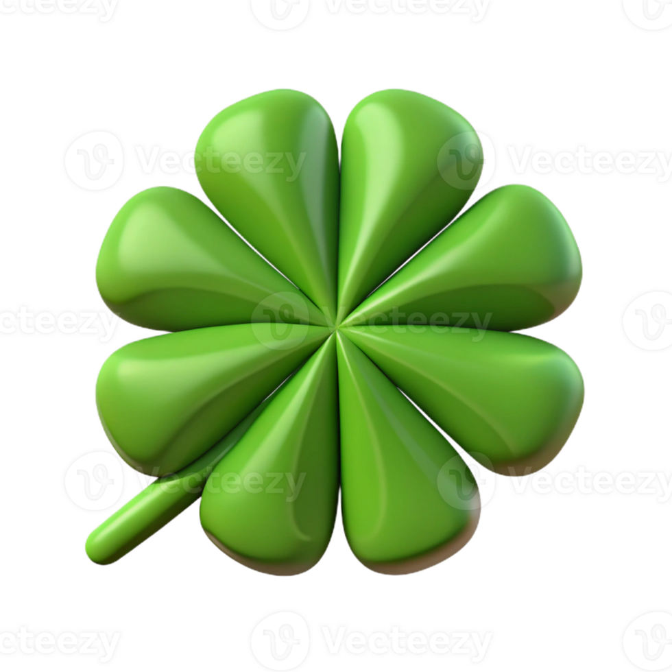 radiant celebrated Symmetrical, flat color four-leaf clover. Minimal design with Scalable Design. png