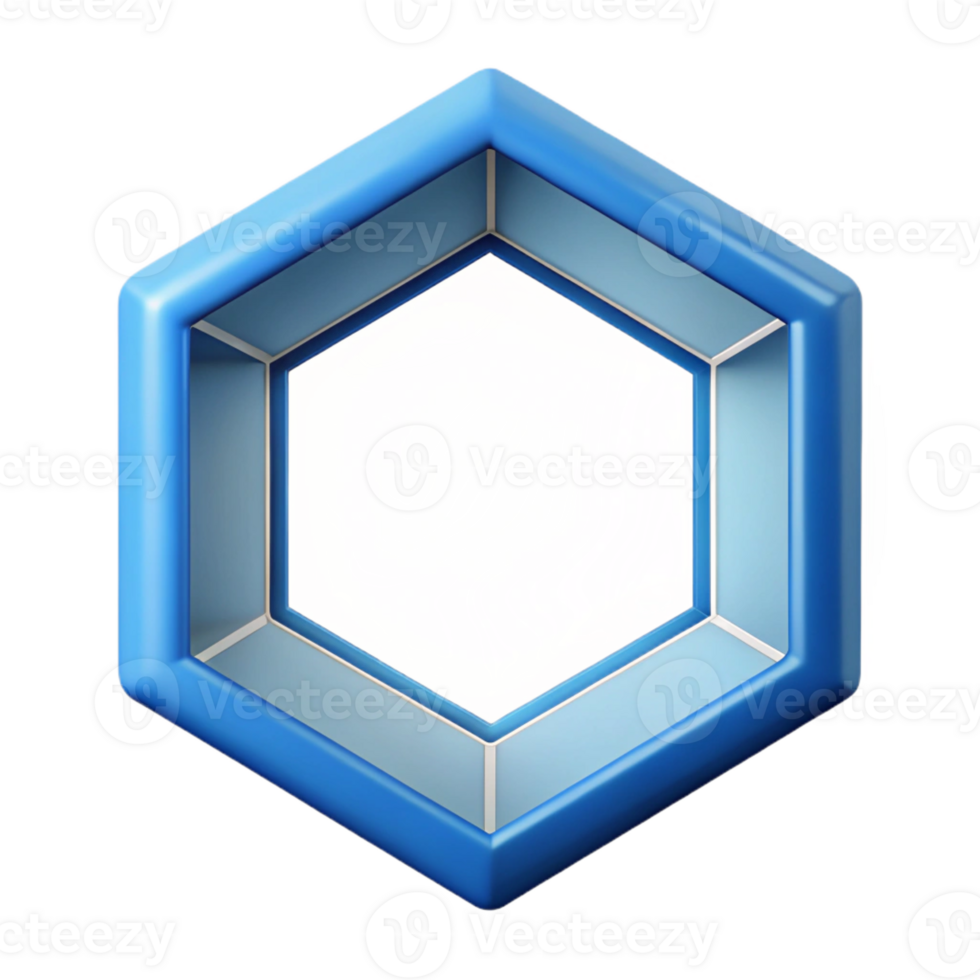remarkable industrial Geometric outline of a hexagon. Clean lines, with Scalable Design. precision png