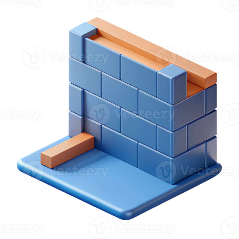 mesmerizing dynamic artistic Scalable blueprint of a wall section. Single-weight stroke, minimal design, flat color with Scalable Design. fine detail png