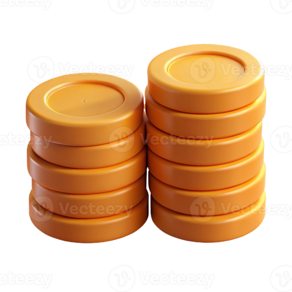 serene notable A stack of coins representing finance. Crisp edges, scalable, flat color with Scalable Design. png