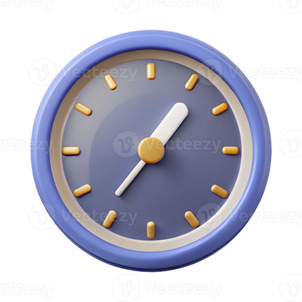 picturesque futuristic A clock face with simple hour and minute hands, flat color. Crisp edges, minimal design with Scalable Design. high resolution png