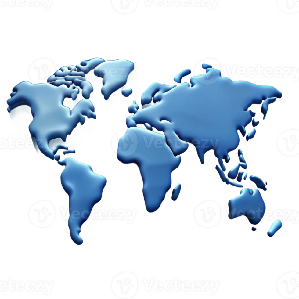 majestic inspired World map outline with highlighted continent. Clean lines, with Scalable Design. png