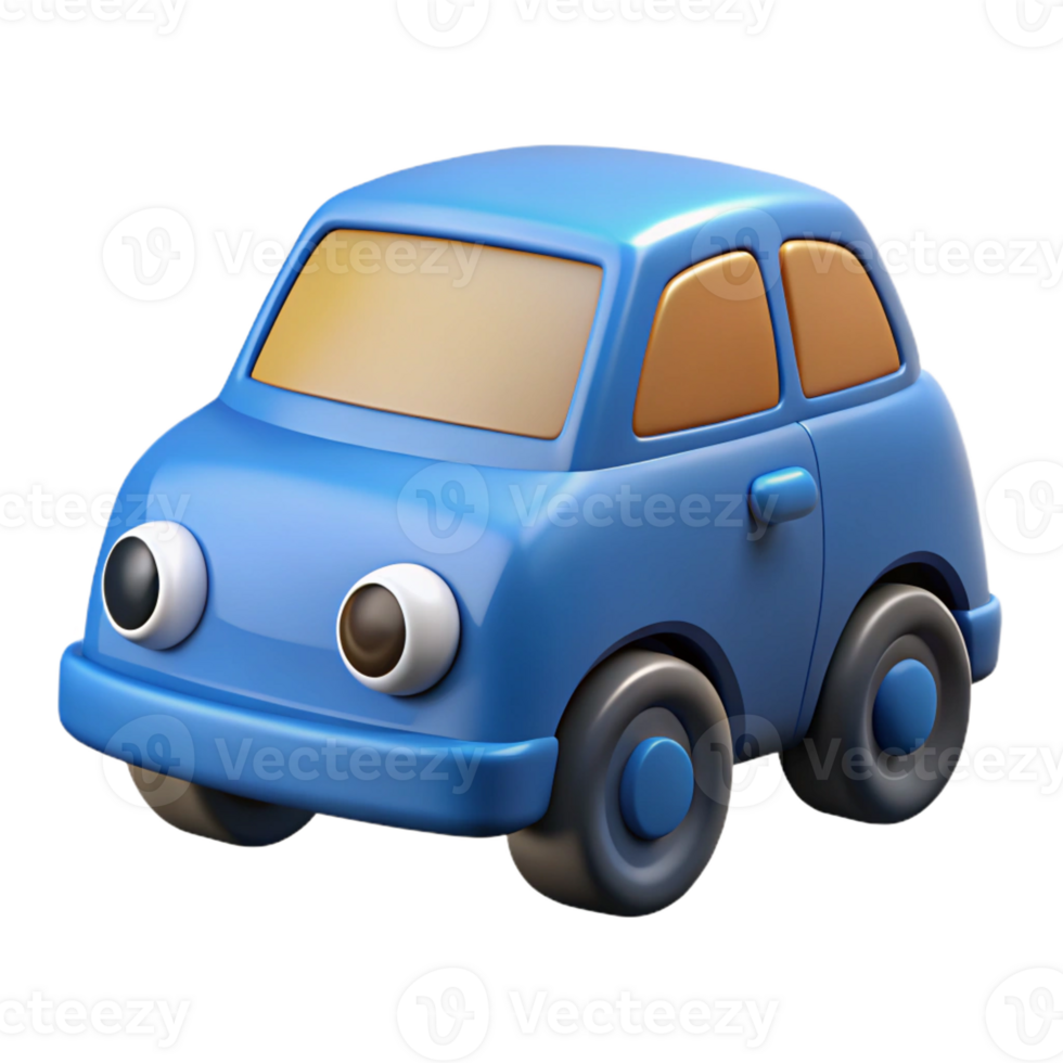 iconic avant-garde Car character with rectangular body and circular wheels. Flat color, clean lines with Scalable Design. fine detail png