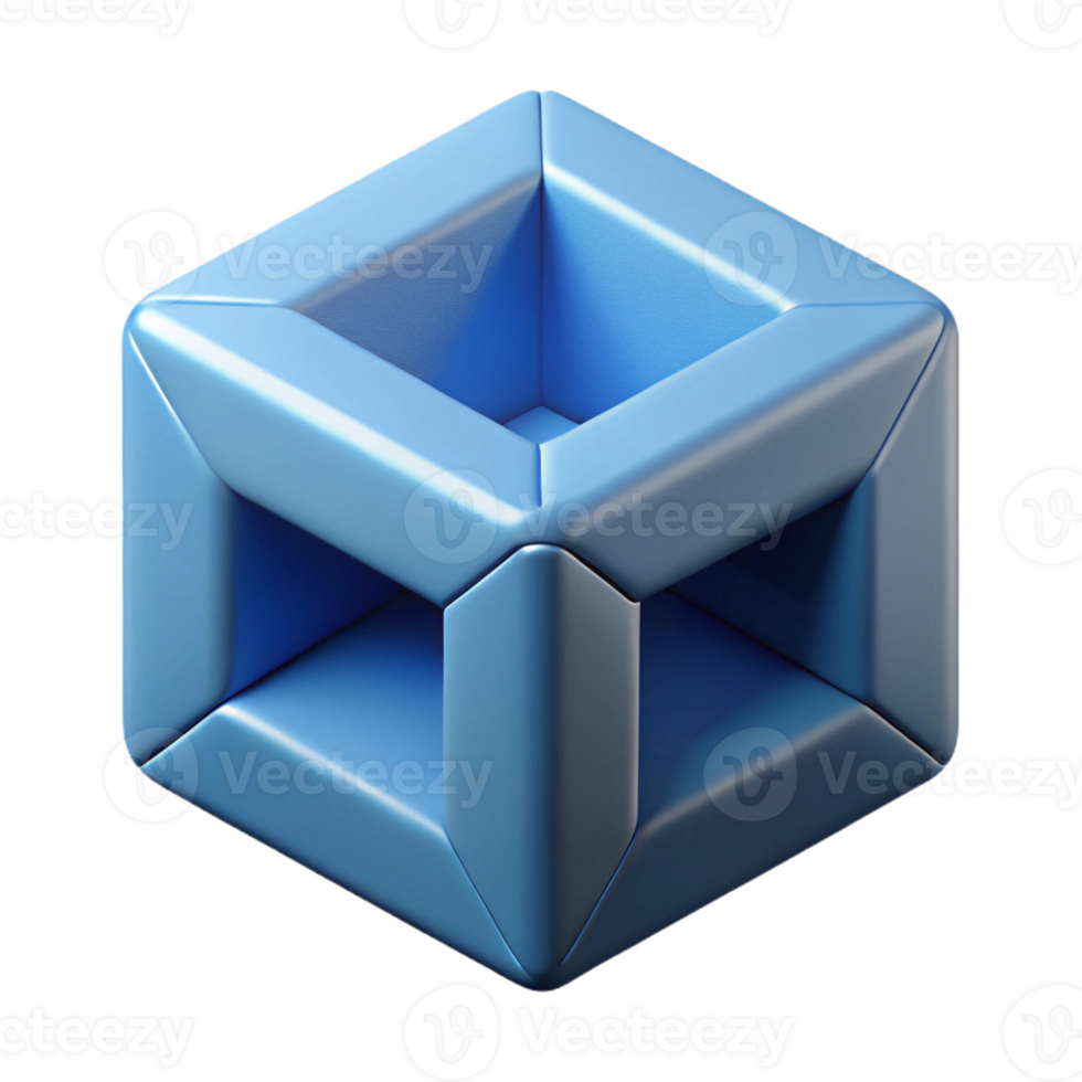 unparalleled vintage Geometric cube shape. Symmetrical design, clean lines, flat color with Scalable Design. flawless png
