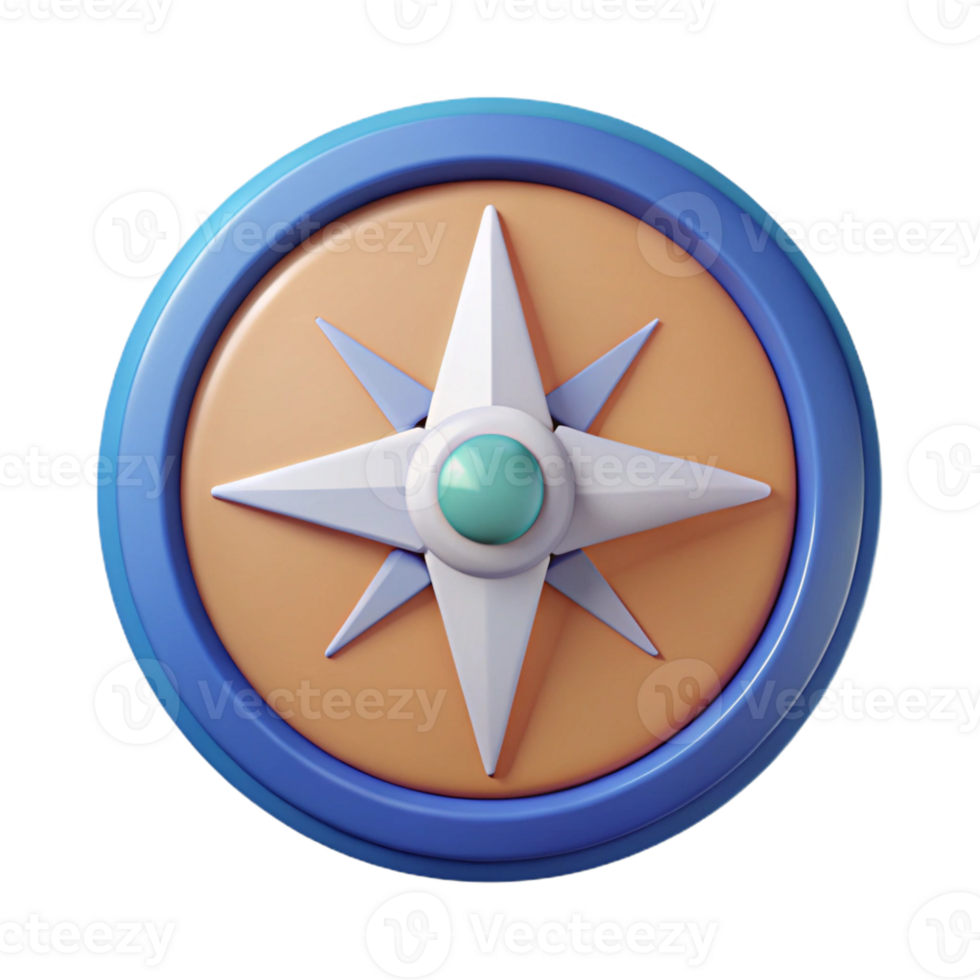 inspired industrial Geometric compass icon. Crisp edges, minimal design, flat color with Scalable Design. expertly shot png