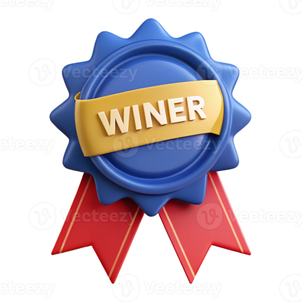 inspired modern Ribbon-shaped badge with the text Winner . Flat color, crisp edges, with Scalable Design. high resolution png