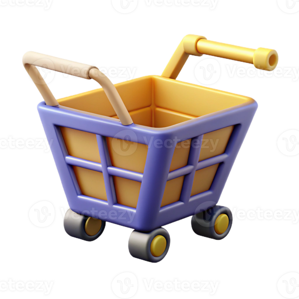 quintessential nordic Pictogram of a shopping cart. Geometric, clean lines, minimal design with Scalable Design. authentic png