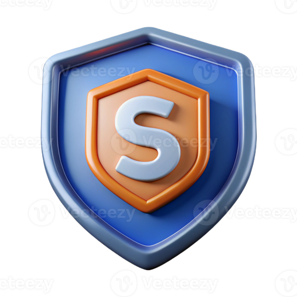 standout avant-garde Shield badge, stylized letter S . Clean lines, scalable design, flat color with Scalable Design. high resolution png