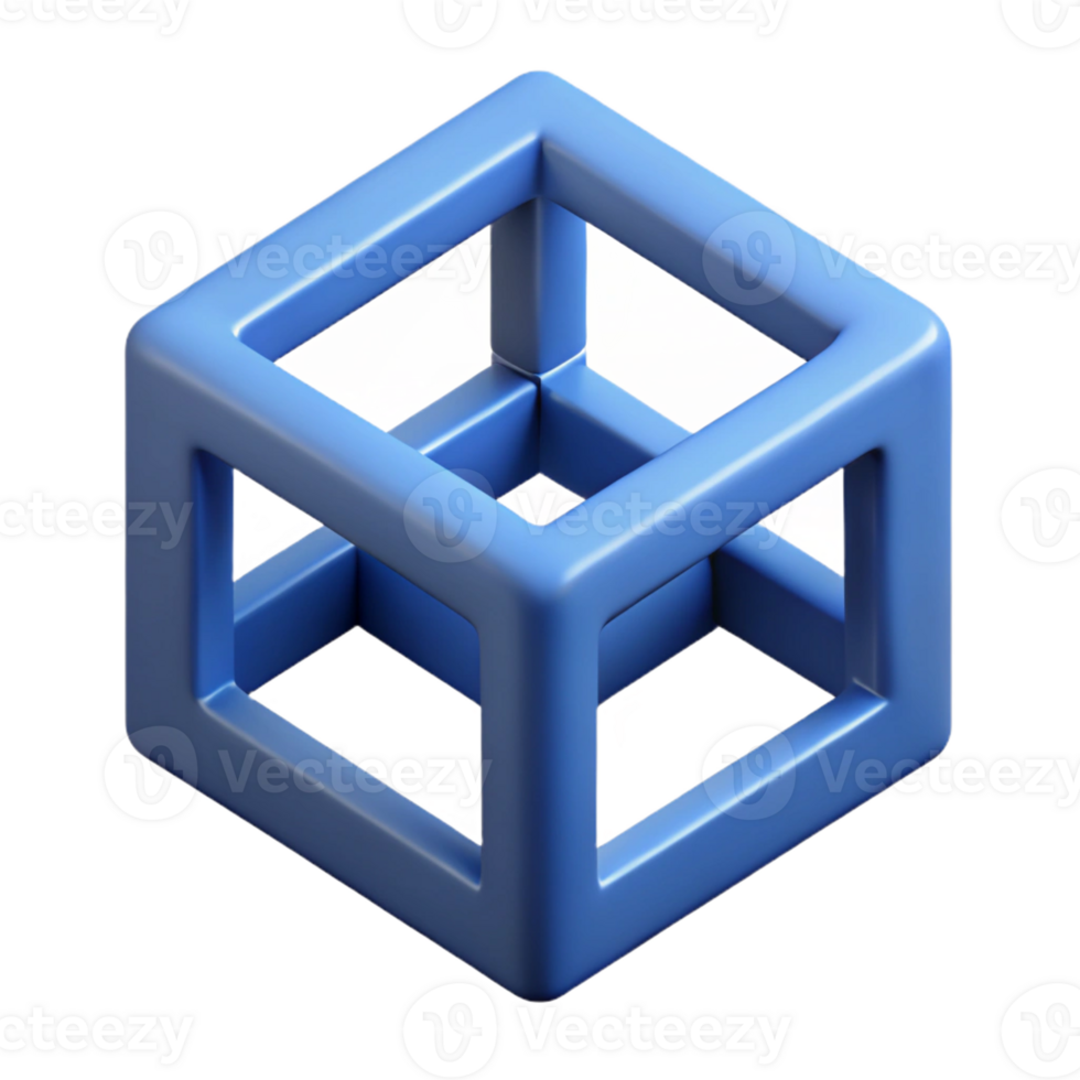 sought-after bohemian Geometric symbol of structure. Cube. Clean lines, scalable design, flat color with Scalable Design. 4K png