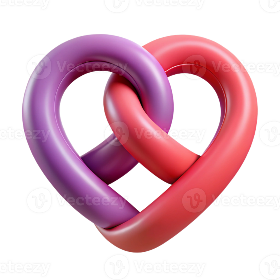 striking industrial Symmetrical design of two intertwined hearts. Solid colors, clean lines. with Scalable Design. perfect clarity png