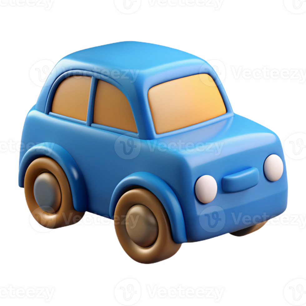 tranquil majestic Car character with rectangular body and circular wheels. Flat color, clean lines with Scalable Design. high resolution png