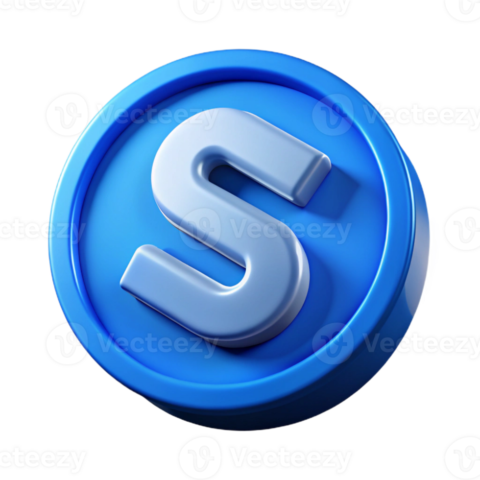 sumptuous tranquil bohemian Circular logo with a stylized S inside. Crisp edges, flat color, with Scalable Design. expertly shot png