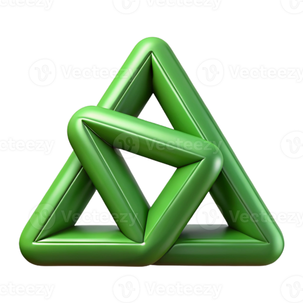 magnificent joyful victorian Interlocking triangles, symmetrical, single-weight stroke, green with Scalable Design. exclusive png