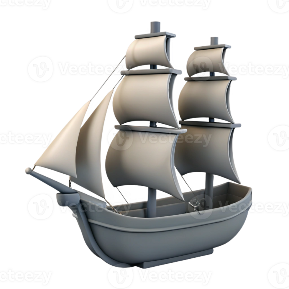 harmonious beautiful Minimal silhouette of a sailing ship. Single-weight stroke, with Scalable Design. genuine png