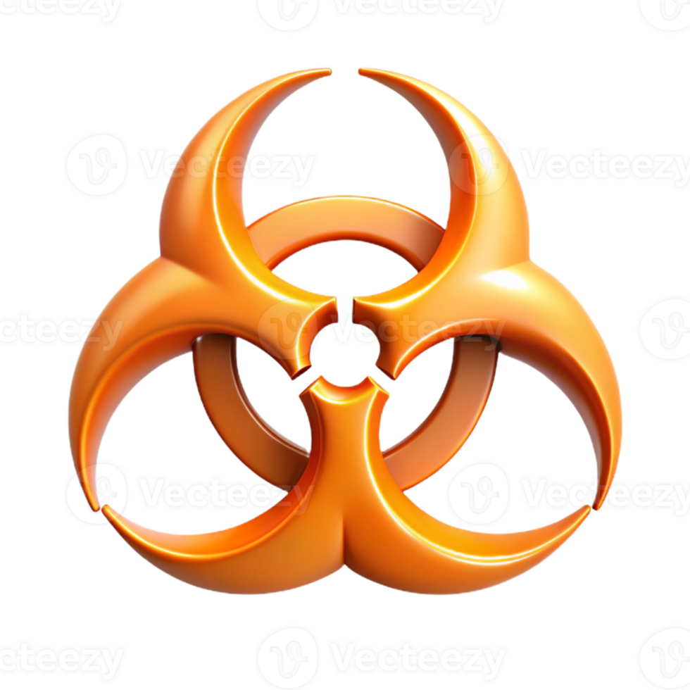 standout futuristic An abstract biohazard symbol. Clean lines, single-weight stroke, with Scalable Design. fine detail png