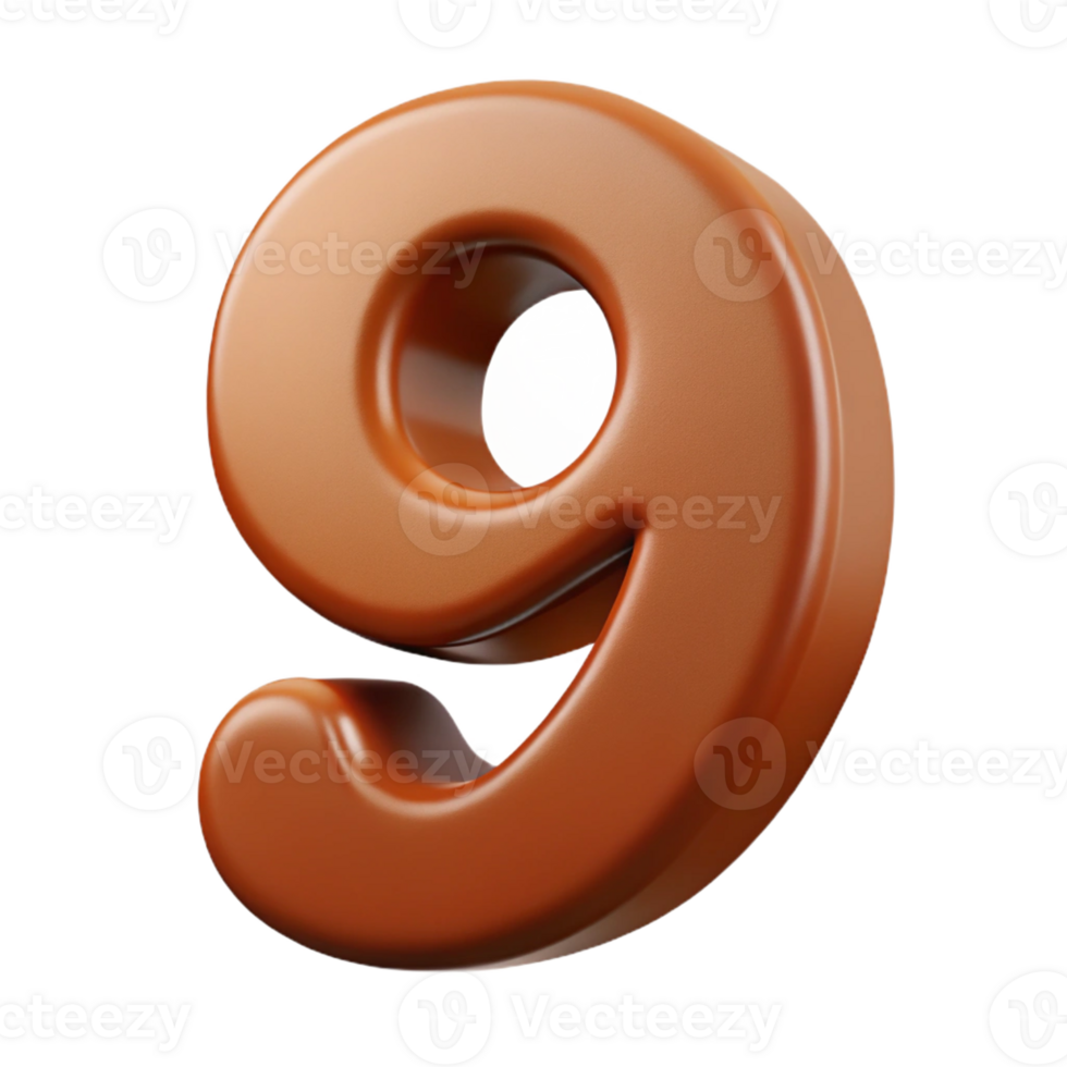 memorable vintage Minimal, crisp edges numeral in brown. Geometric, with Scalable Design. genuine png