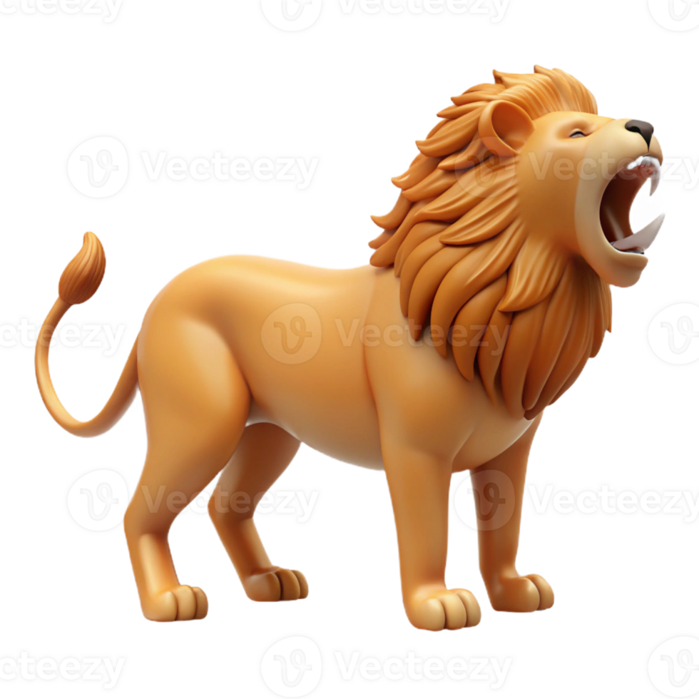 quintessential surreal Silhouette of a roaring lion. Single-weight stroke, flat color, clean lines with Scalable Design. exclusive png