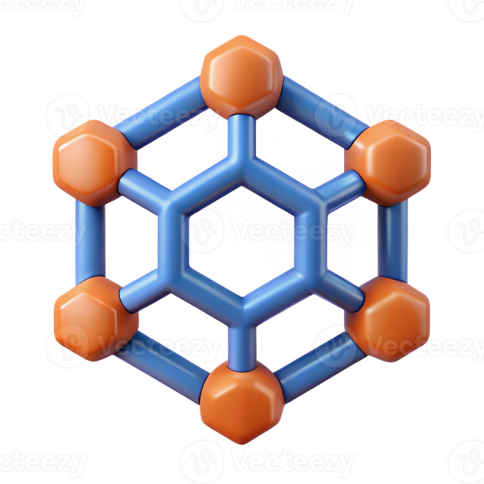 sereno artístico geométrico padronizar do conectado hexágonos. fresco arestas, plano cor, peso único acidente vascular encefálico com escalável Projeto. fresco png