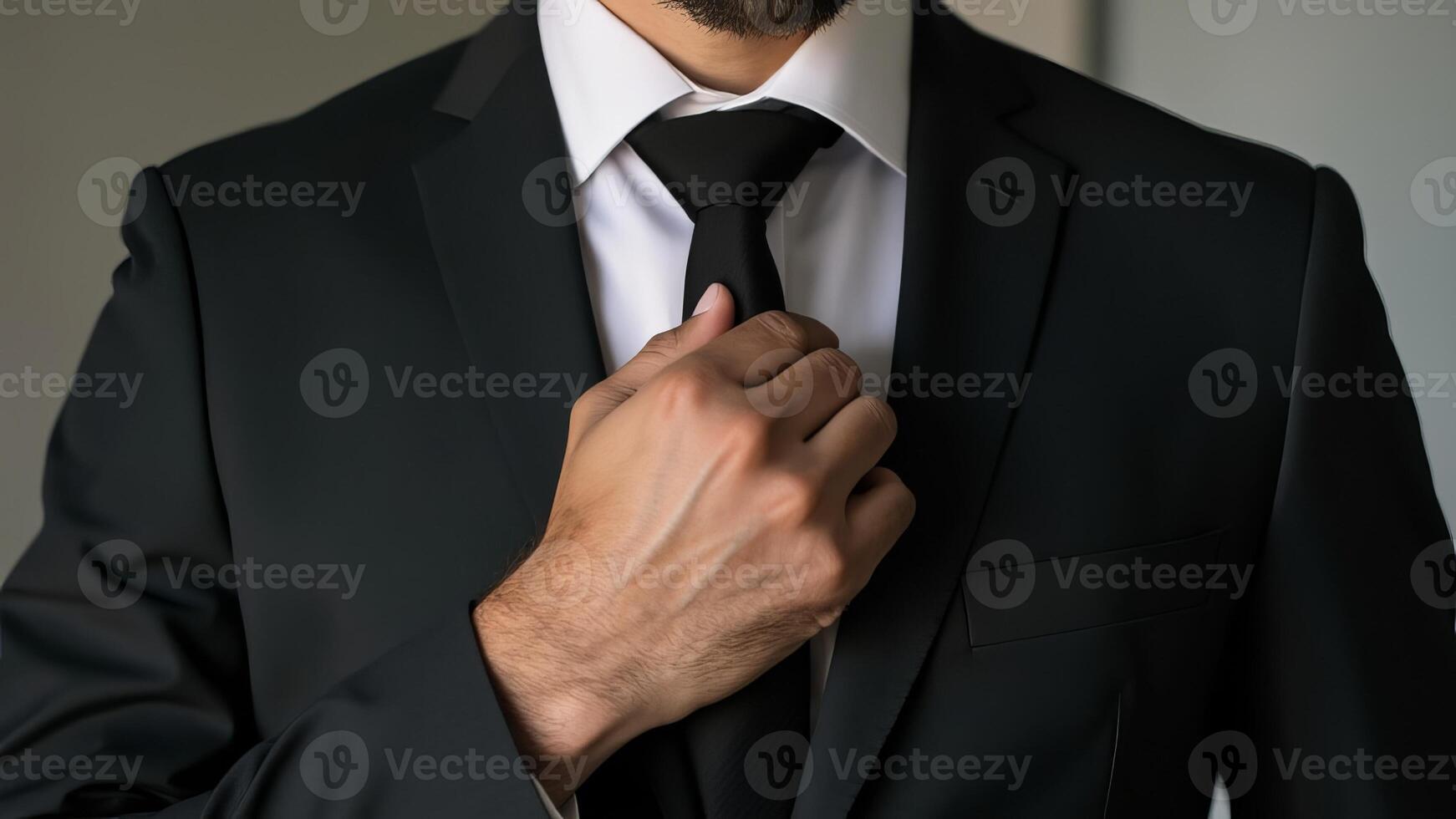 Torso of a man in elegant formal wear photo