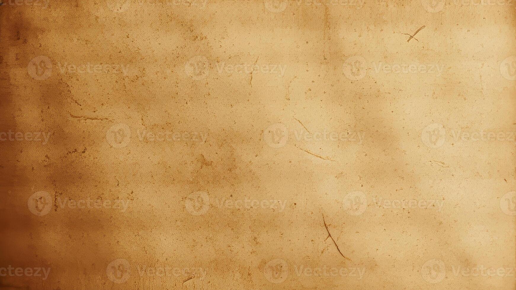 Rustic background with prominent brown stains on a light tan base photo