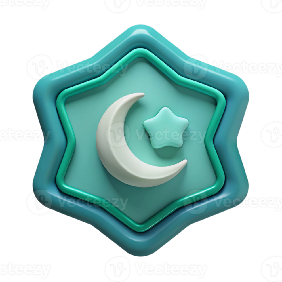 captivating exemplary Crescent moon badge with outlined border, minimal, flat turquoise with Scalable Design. png