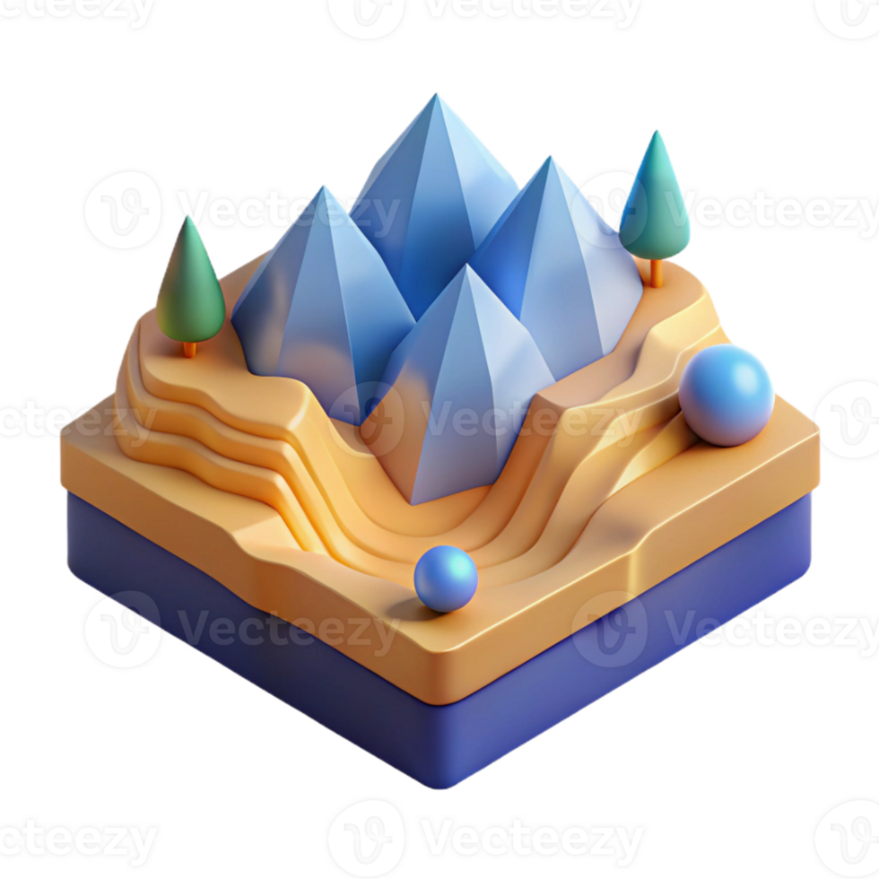 sumptuous memorable Abstract geometric landscape, crisp edges, minimal with Scalable Design. png