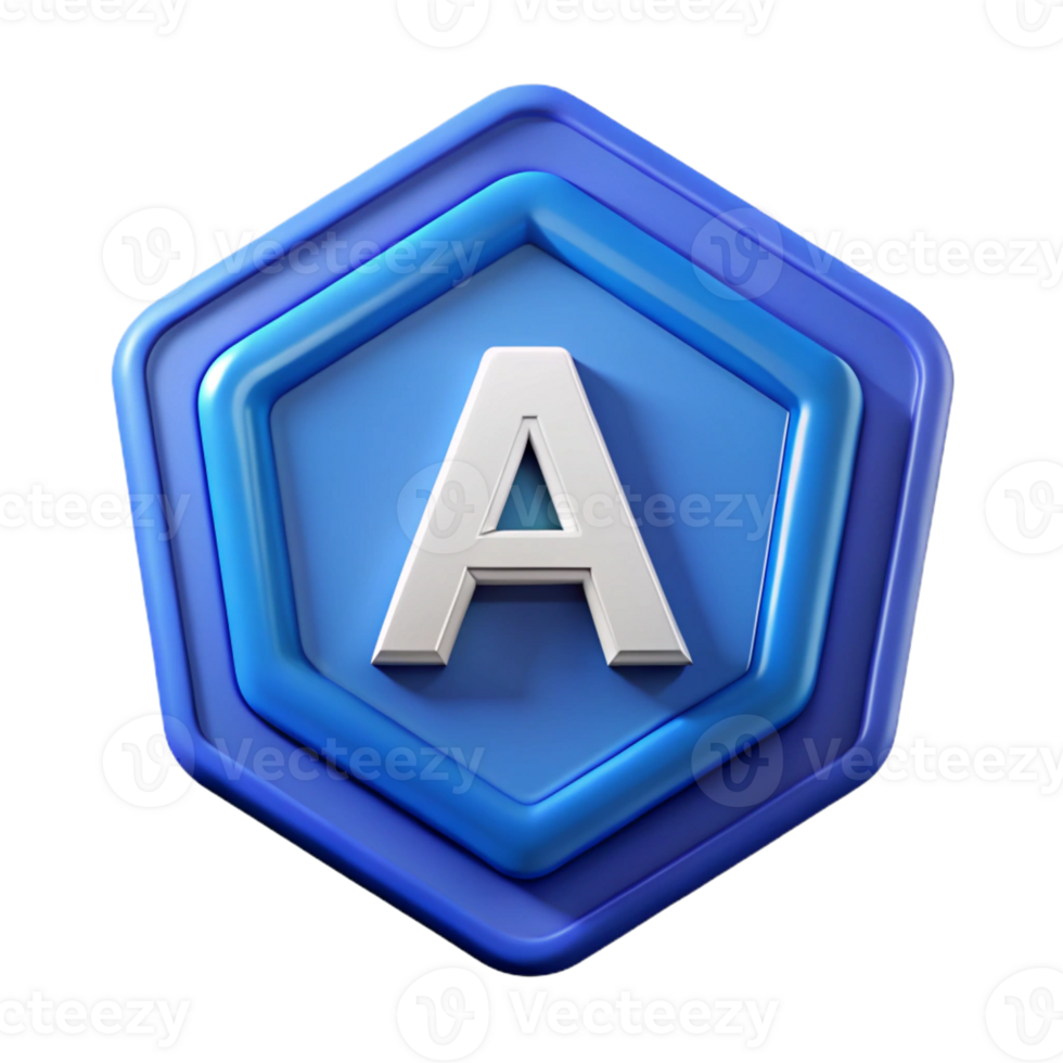 harmonious majestic Octagonal badge with a stylized letter A . Crisp edges, scalable, single-weight stroke with Scalable Design. museum quality png