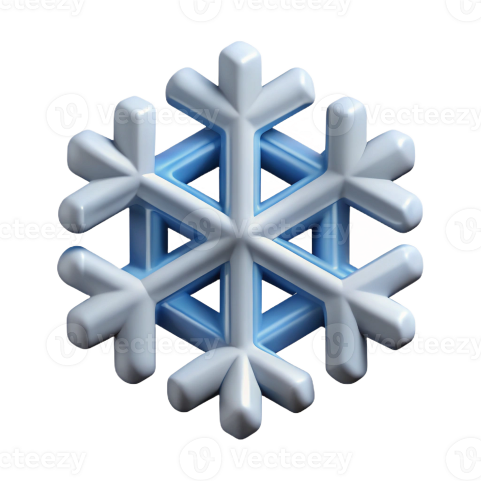magnificent acclaimed Symmetrical isometric snowflake with clean lines and white color with Scalable Design. png