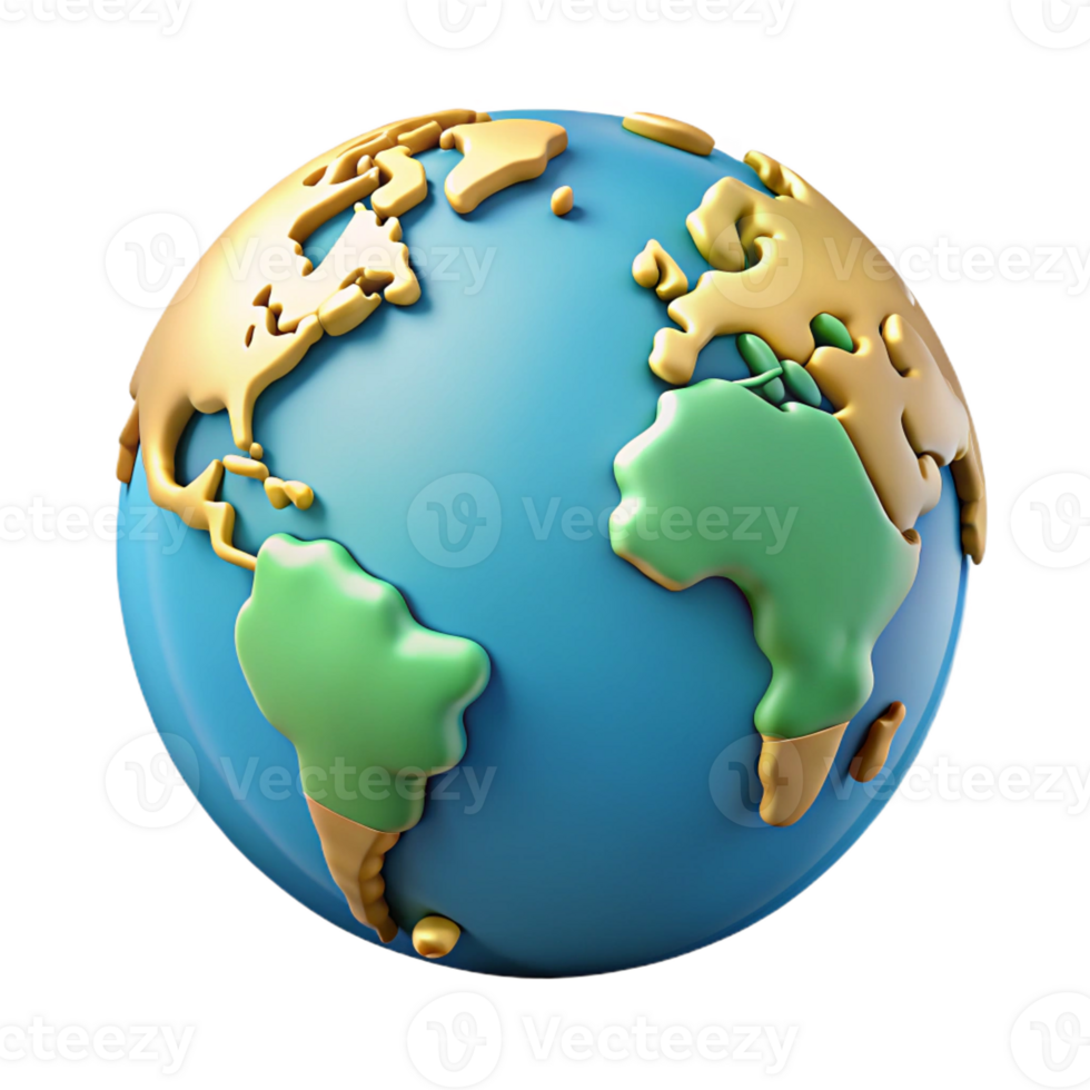 striking timeless World map with highlighted continents. Crisp edges, minimal design, flat color with Scalable Design. png